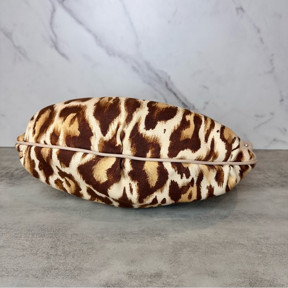 SOLD Christian Dior Canvas Leopard Print Buckle Hobo Bag - Picture 11 of 16